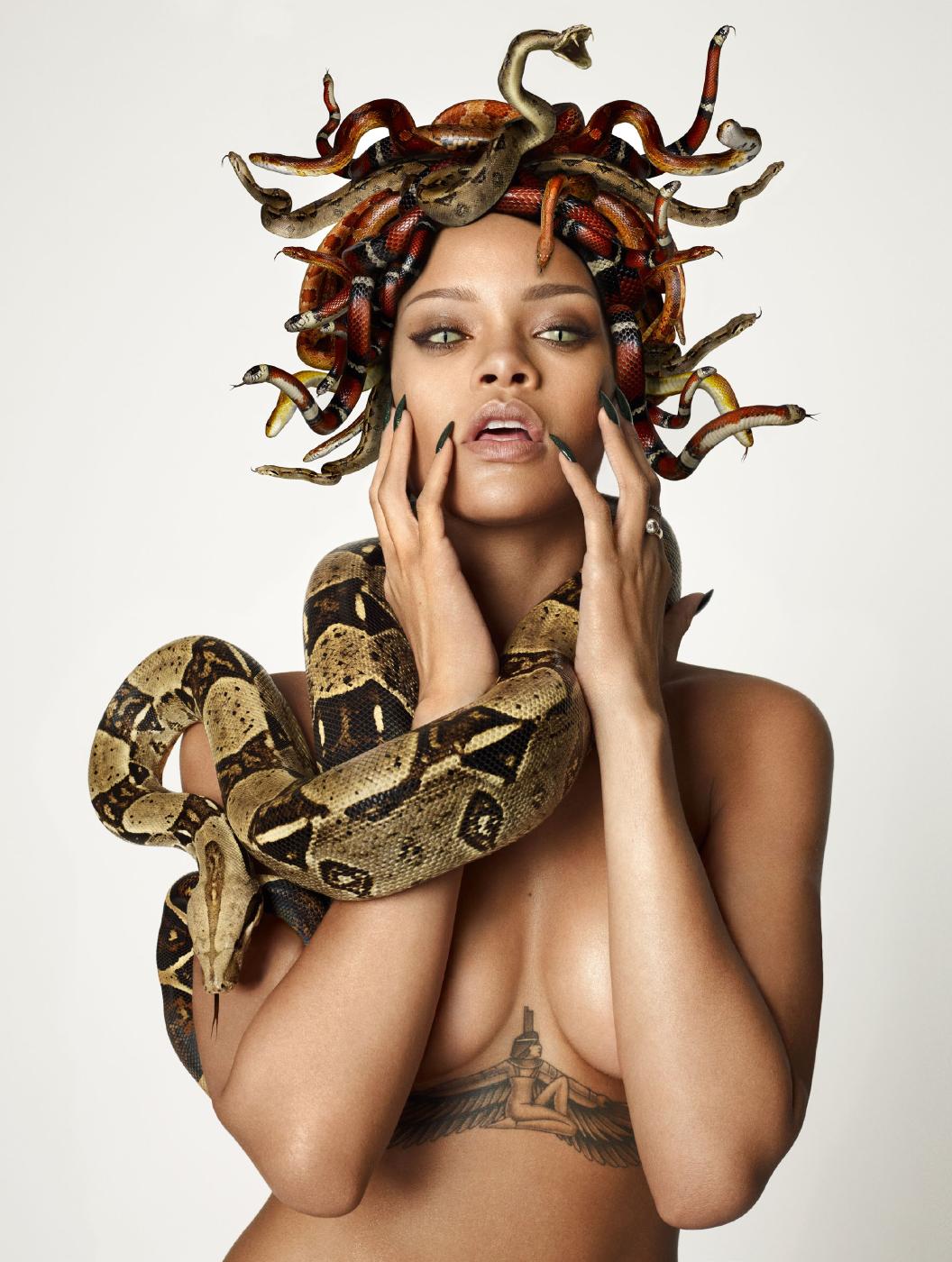 Rihanna Snake Photoshoot Nude Photos Leaked